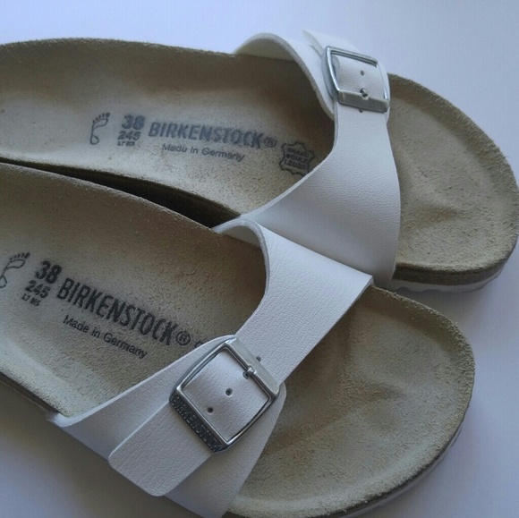 white birkenstocks size 38